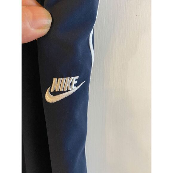 Nike Capri Active Pants large 12/14 Navy white Stripe#56323 Y2K - Picture 6 of 8